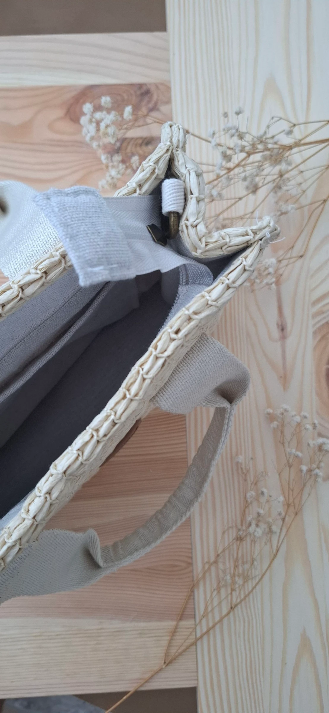 🤎 Sac à main bandoulière effet paille / jute – bohème chic – neuf – photo 2
